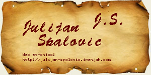 Julijan Spalović vizit kartica